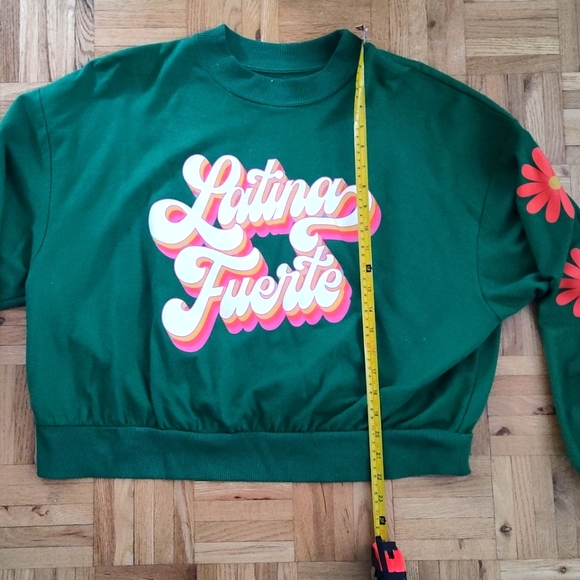 SOLD-Target Latina Fuerte Green Pullover Sweater size XXL - Picture 6 of 7